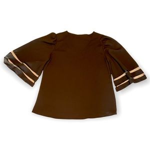 Black Blouse with Embellished‎ Sleeves